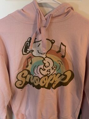 Freeze Pink Snoopy Graphic Crewneck Hoodie